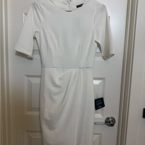 Westwood White Half Sleeve Sheath Dress